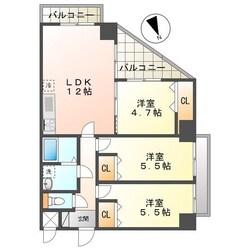 岩屋橋駅 徒歩6分 2階の物件間取画像